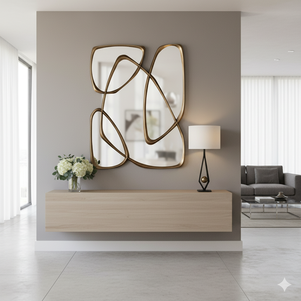 Adva Wall Mirror - Made in 100% Brass – Artcraft