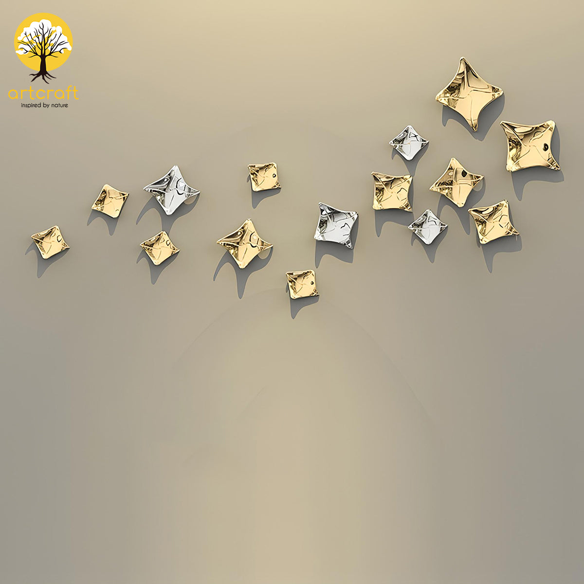 Twist Square Wall Decor - 100% Made From Brass