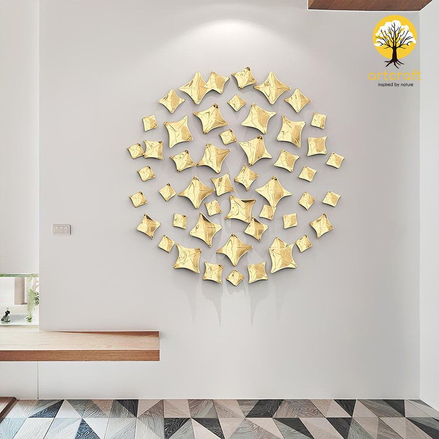 Twist Square Wall Decor - 100% Made From Brass