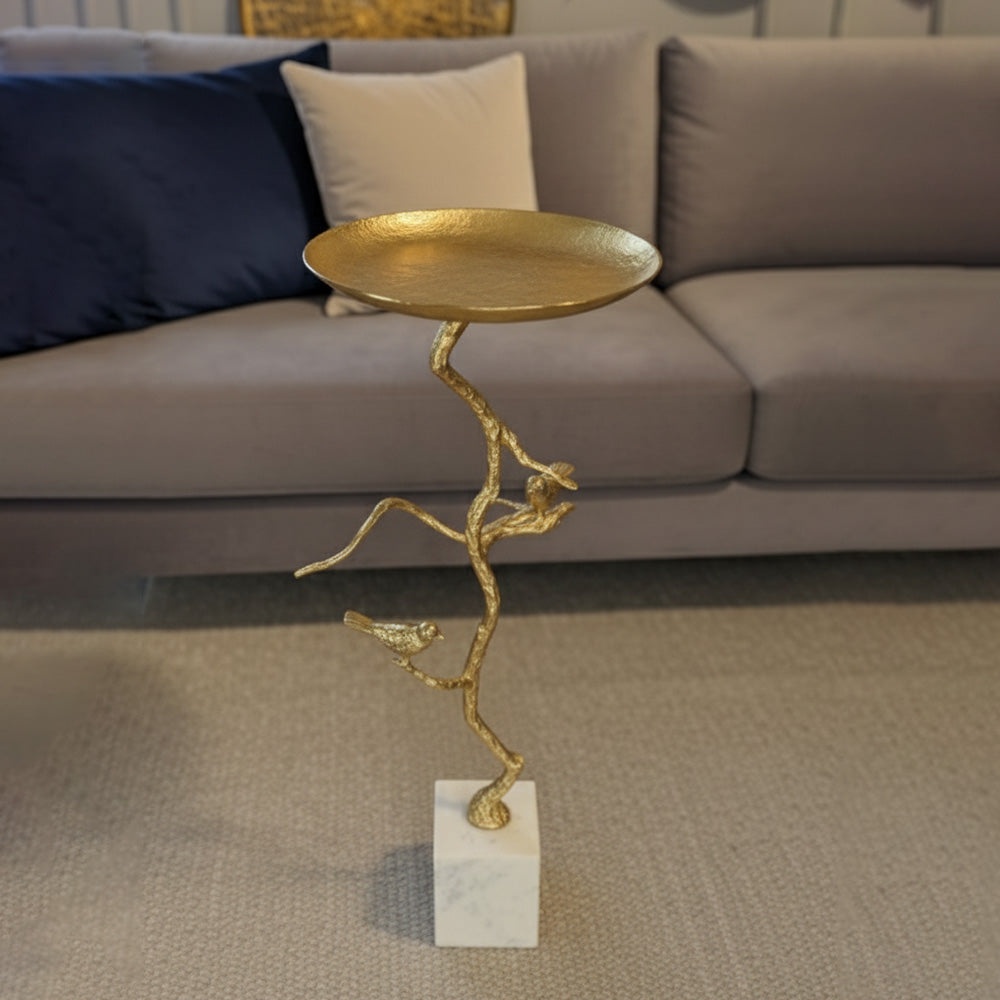 Twig with Birds Table - 100% Made With Pure Brass – Artcraft