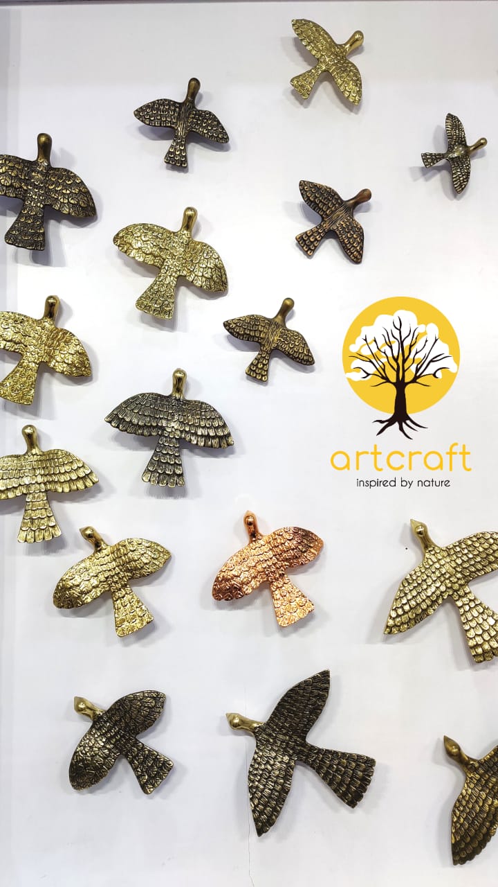 3D - Flying Birds - 100% Made From Brass