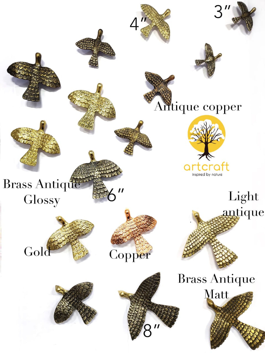 3D - Flying Birds - 100% Made From Brass