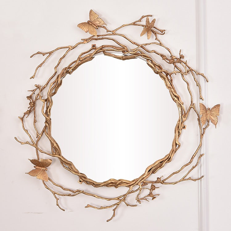 Butterfly Wall Mirror - 100% Made From Brass
