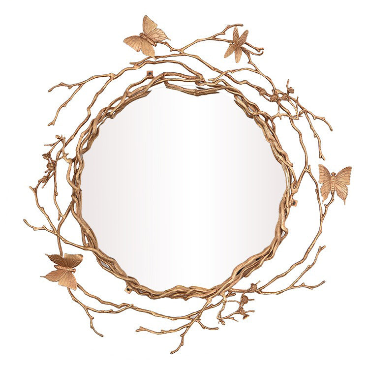 Butterfly Wall Mirror - 100% Made From Brass