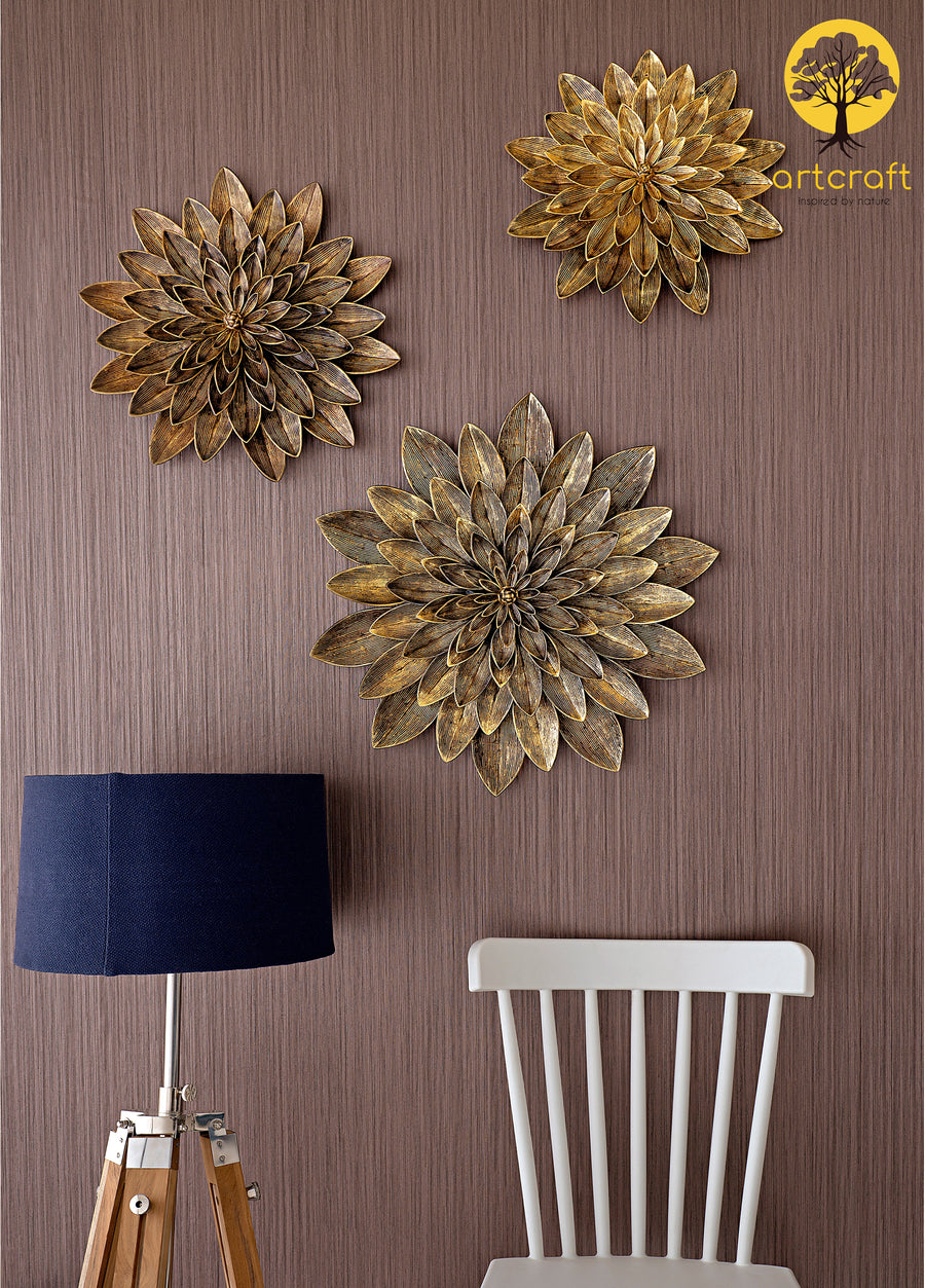 Chrysanthemum Wall Flower Decor - 100% Made From Brass