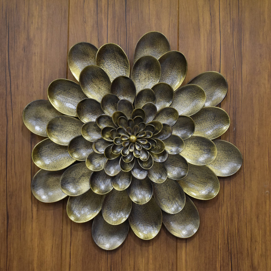 Dalhia Wall Flower Decor - 100% Made From Brass