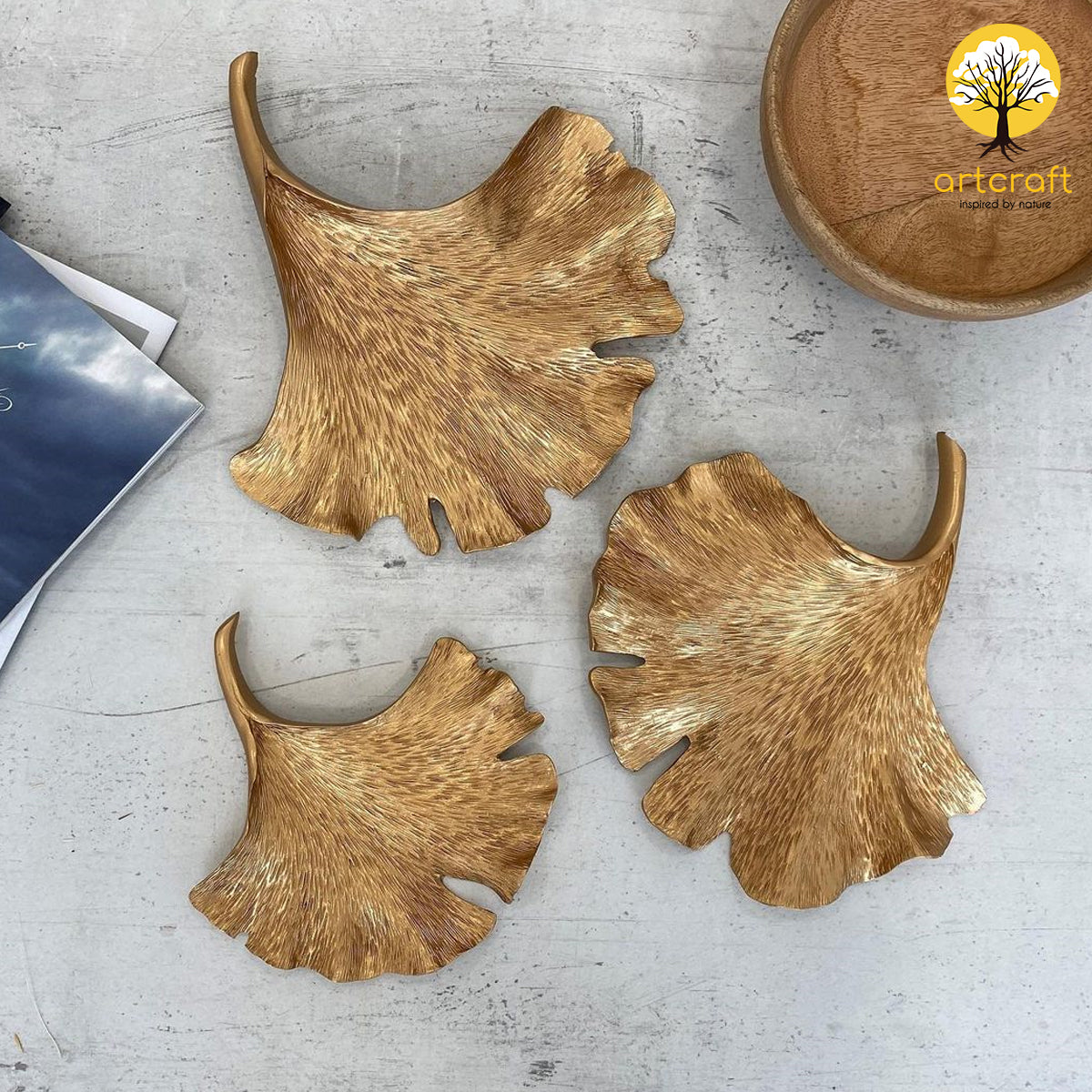 GINGKO LEAF WALL HANGING - 100% MADE IN BRASS