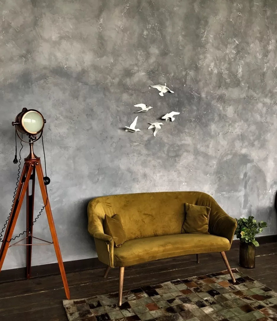 White Pigeon Wall Decor- Flying Birds - 100% Made From Brass
