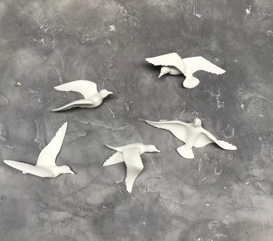 White Pigeon Wall Decor- Flying Birds - 100% Made From Brass