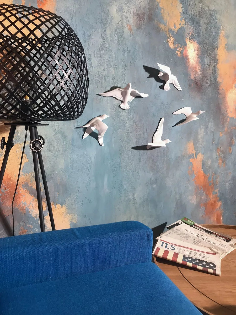 White Pigeon Wall Decor- Flying Birds - 100% Made From Brass