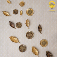 Thumbnail for SUNFLOWER WITH LEAVES WALL HANGING - 100% MADE IN BRASS
