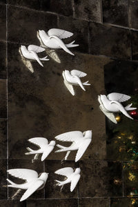 Thumbnail for White Swallows - Flying Birds - 100% Made From Brass