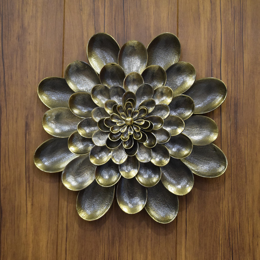 Dalhia Wall Flower Decor - 100% Made From Brass