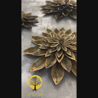 Chrysanthemum Wall Flower Decor - 100% Made From Brass