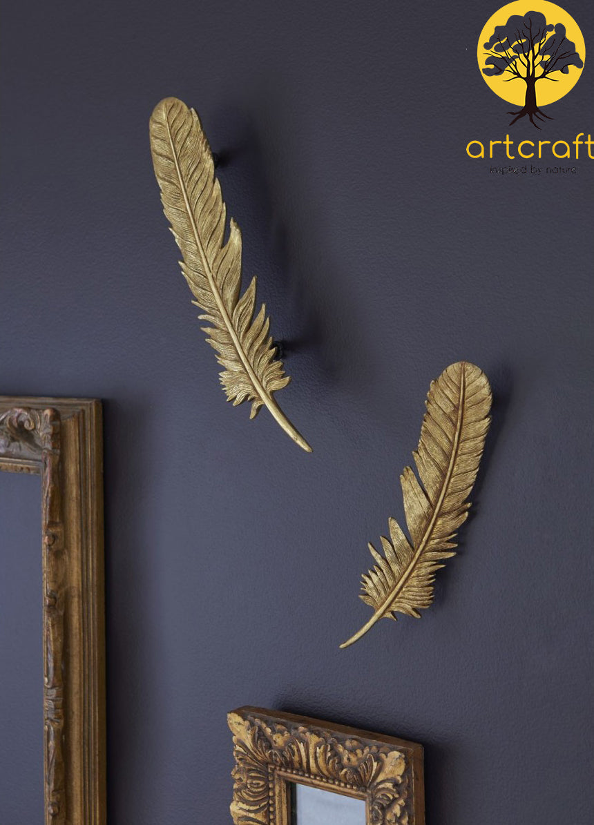 Feather Wall Hanging - 100% Made In Brass