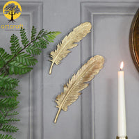 Thumbnail for Feather Wall Hanging - 100% Made In Brass