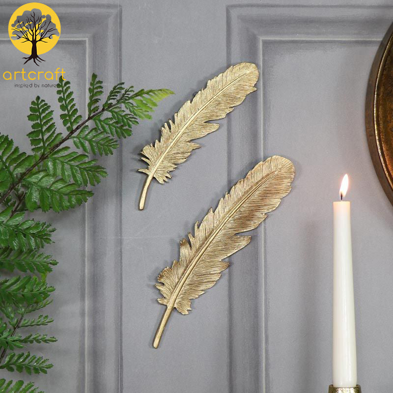Feather Wall Hanging - 100% Made In Brass
