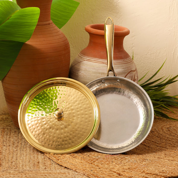 Brass Frypan with Lid | Naturally Non-Stick | Toxin-Free & Sustainable