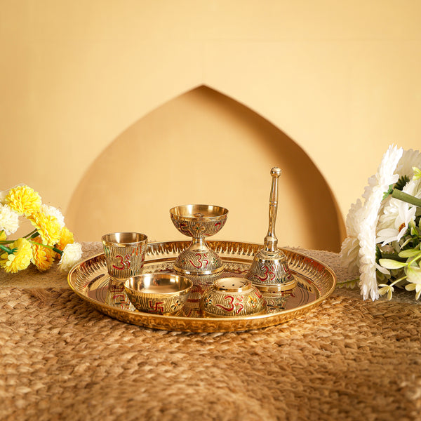 Saatvik Pooja Thali -100% Made in Brass