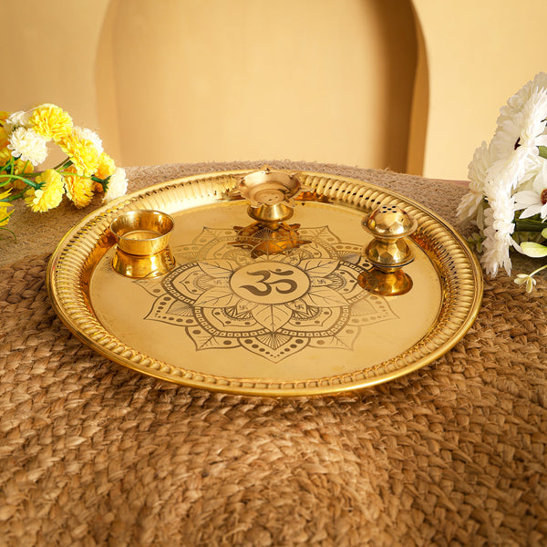 Pooja Thali -100% Made in Brass