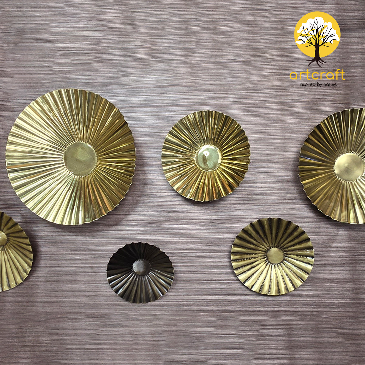 Circles wall decor - 100% Made in Pure Brass