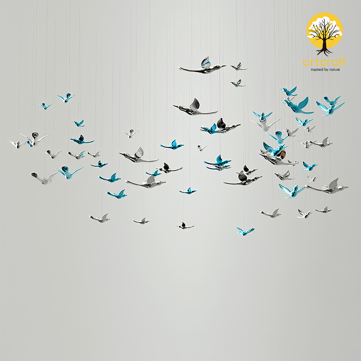Hanging Dove Birds - 100% Made From Brass