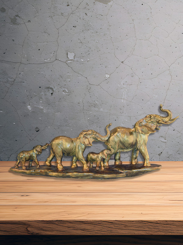 Elephant Family Table Decor - 100% MADE FROM BRASS