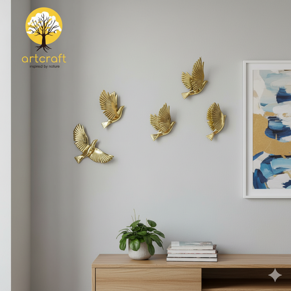 Seagulls - Flying Birds - 100% Made From Brass