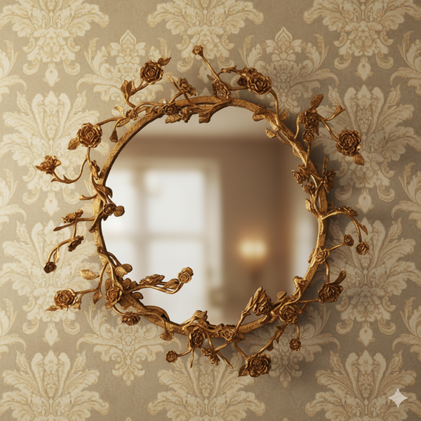 Flora Wall Mirror - 100% Made From Brass