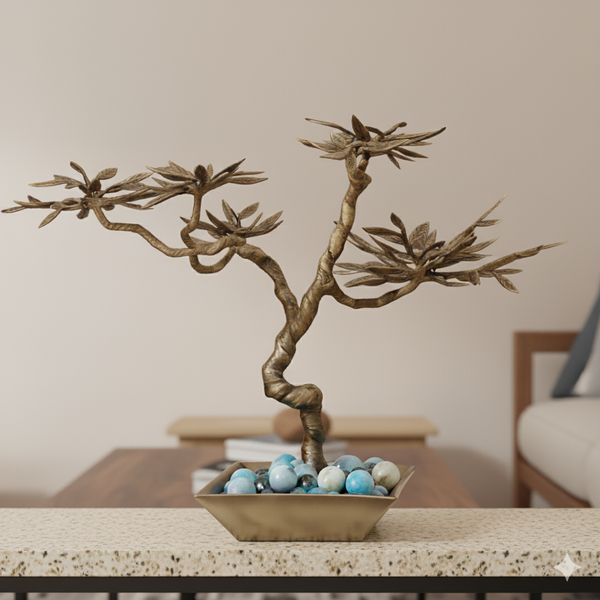 Bonsai Tree - Table Top Art - 100% Made With Pure Brass