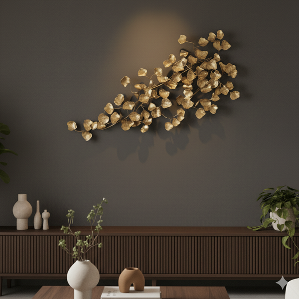 Modern Branch with leaves  - 100% MADE FROM BRASS