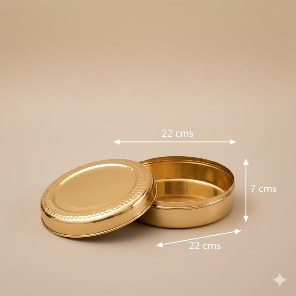 Brass Roti Box / Chapati Box | Big | Non Toxic – Artcraft