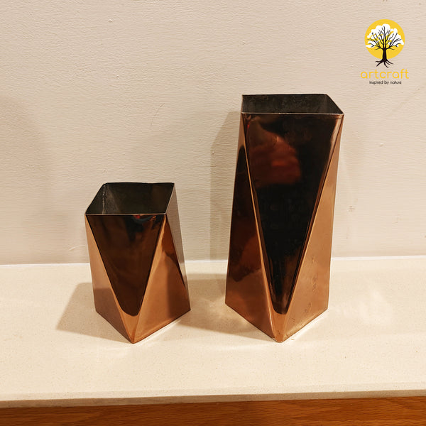 Geometric Vase - Made in 100% Pure Brass