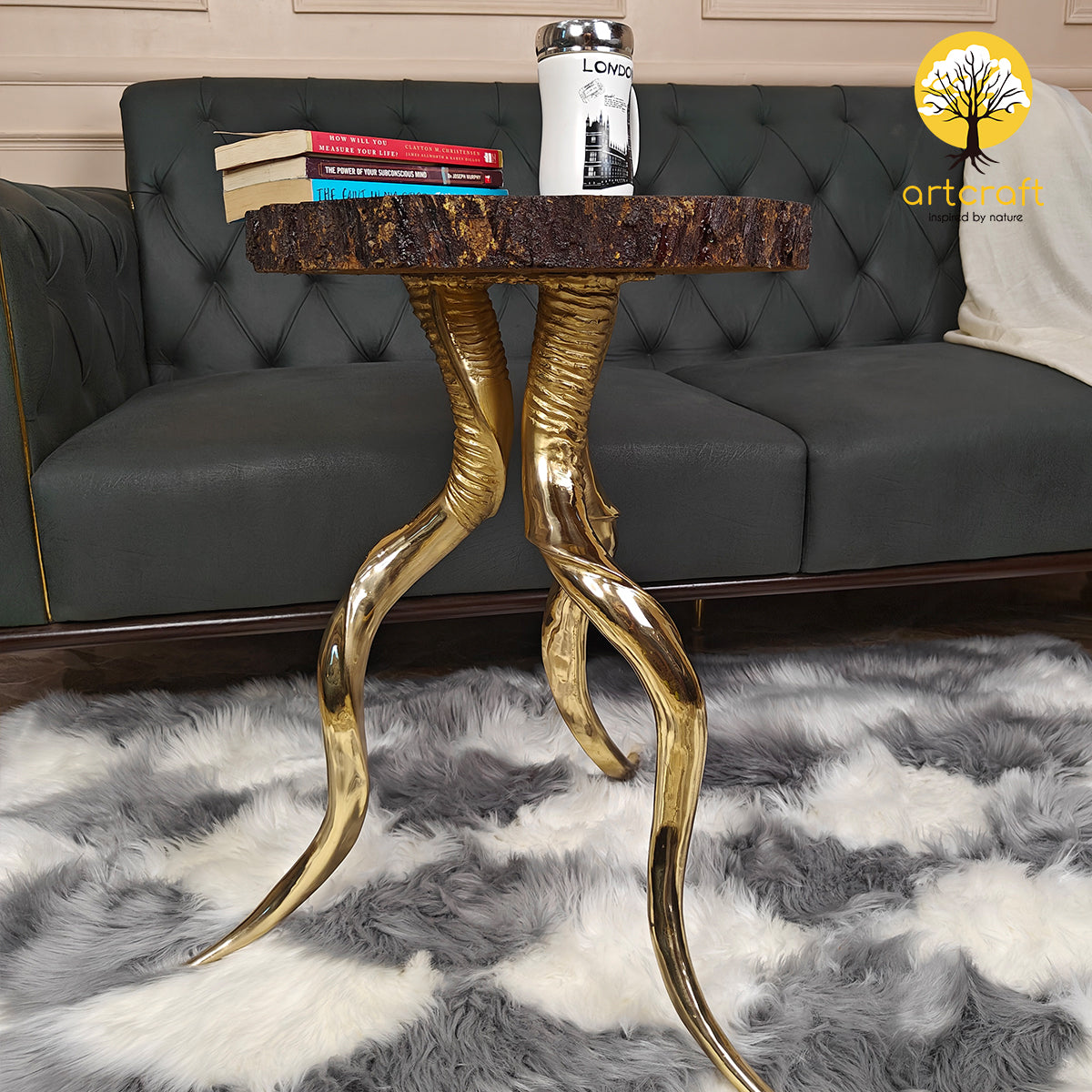 Horn Table  - 100% Made With Pure Brass