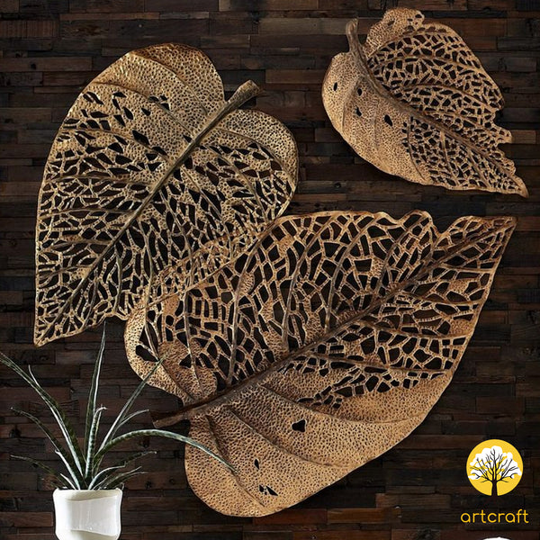 Venation Leaf Wall Hanging- 100% Made In Brass