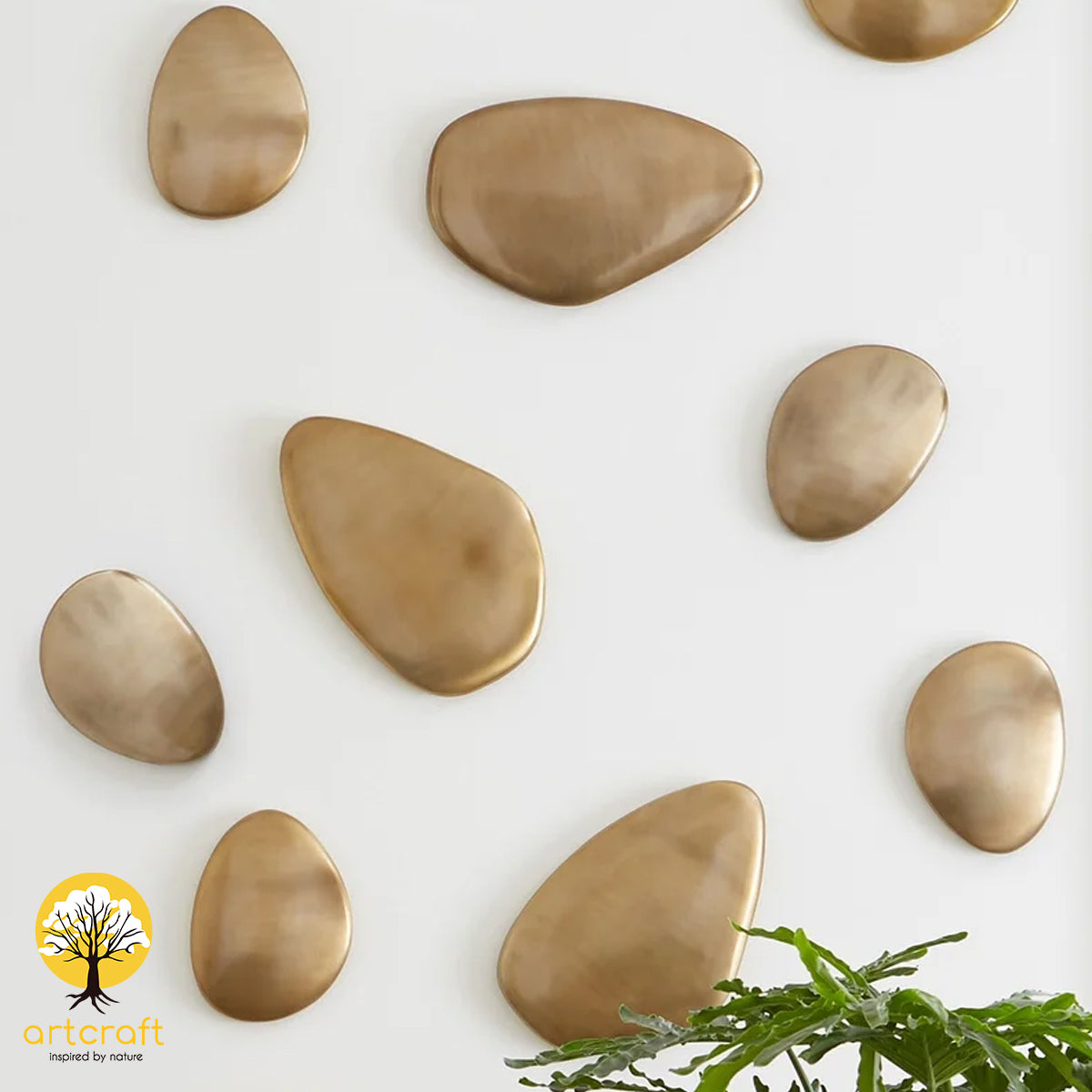 Big Pebbles Wall Decor - 100% Made From Brass