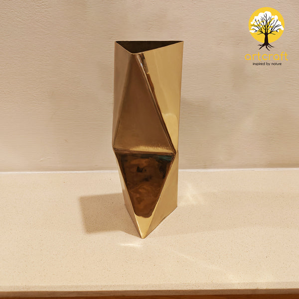 Random Geometry Vase - Made in 100% Pure Brass