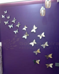 Thumbnail for Chrome Butterfly Wall Decor