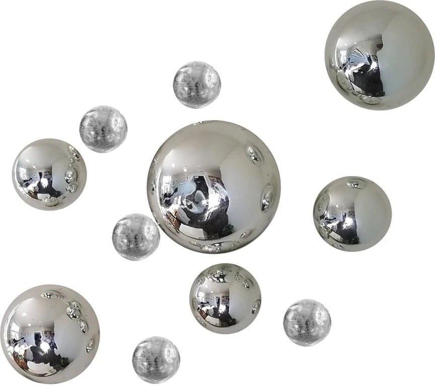 CHROME SPHERICAL BALLS WALL HANGING - 100% MADE IN BRASS