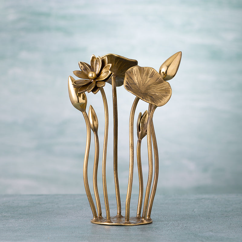 LOTUS BUNCH TABLE DECOR - 100% MADE FROM BRASS