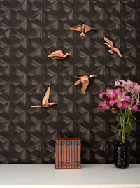 Thumbnail for Rose Gold Pigeon Wall Decor- Flying Birds - 100% Made From Brass