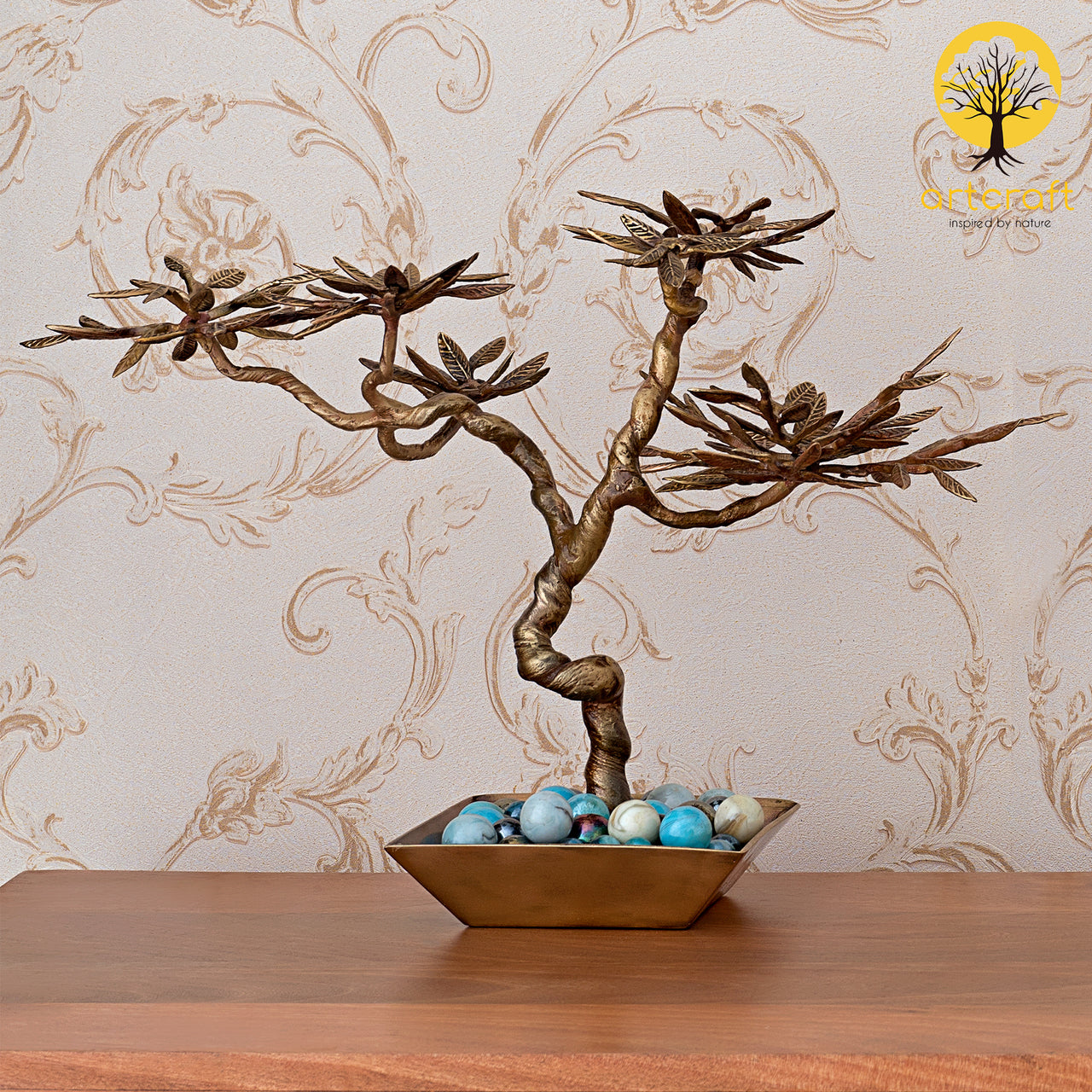 Bonsai Tree - Table Top Art - 100% Made With Pure Brass