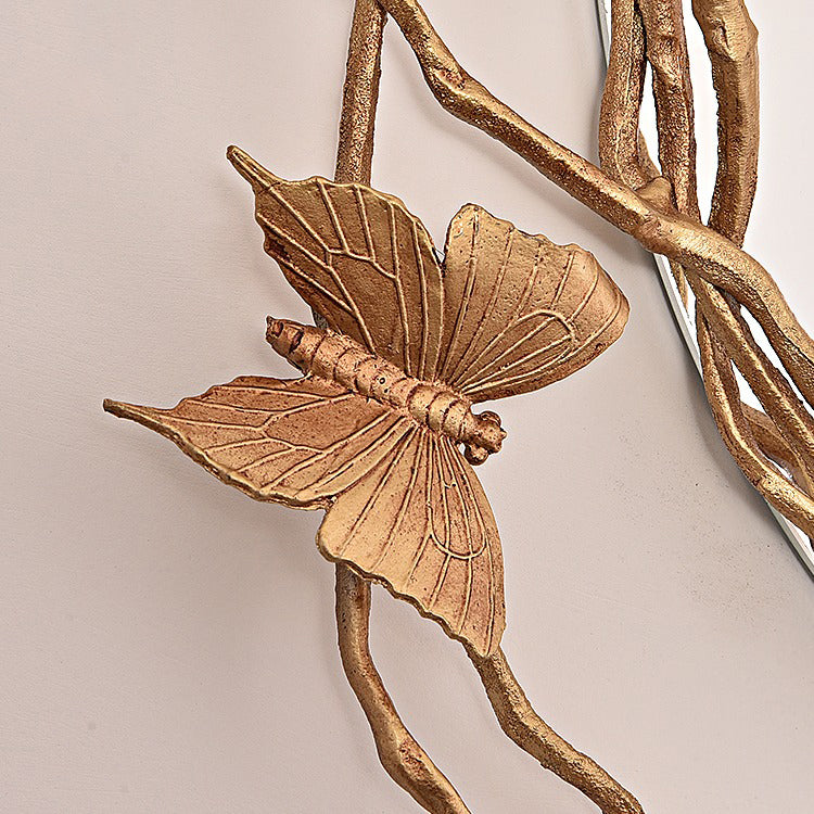 Butterfly Wall Mirror - 100% Made From Brass