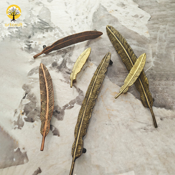 Feather Handle - 100% Made from Pure Brass