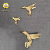 Thumbnail for Humming Bird Wall Decor- Flying Birds - 100% Made From Brass