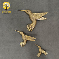 Thumbnail for Humming Bird Wall Decor- Flying Birds - 100% Made From Brass