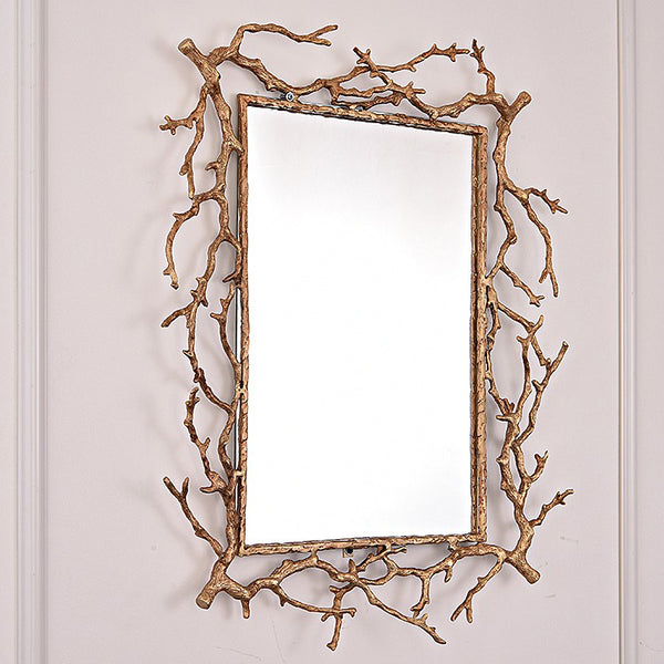 Twig Wall Mirror - 100% Made From Brass