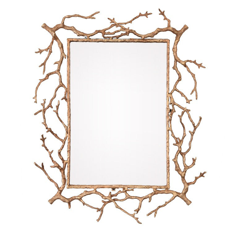 Twig Wall Mirror - 100% Made From Brass